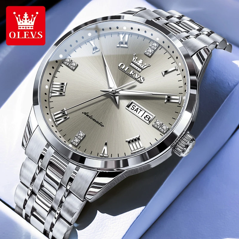 OLEVS/欧利时手表男全自动机械表防水气质时尚潮流男士超薄机械表