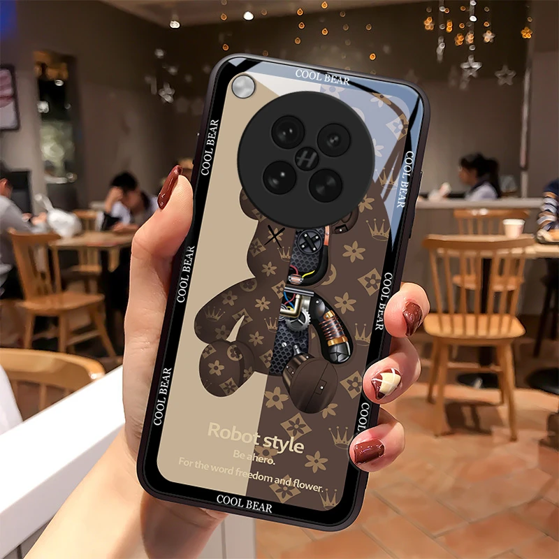 潮牌小熊适用OPPOFindX8S手机壳FindX8S+玻璃壳FindX8Ultra散热质