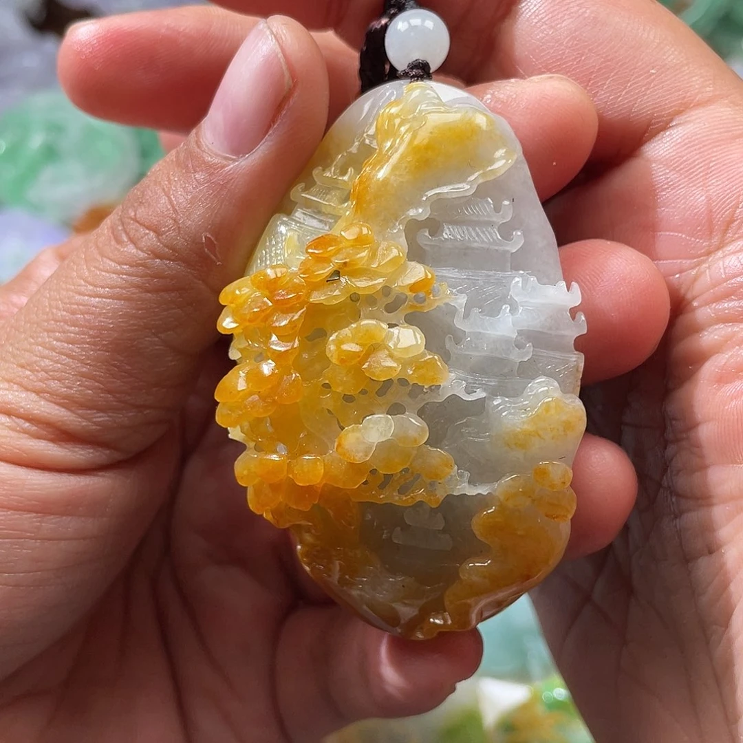 颈饰未镶嵌翡翠翡玉缘翡翠