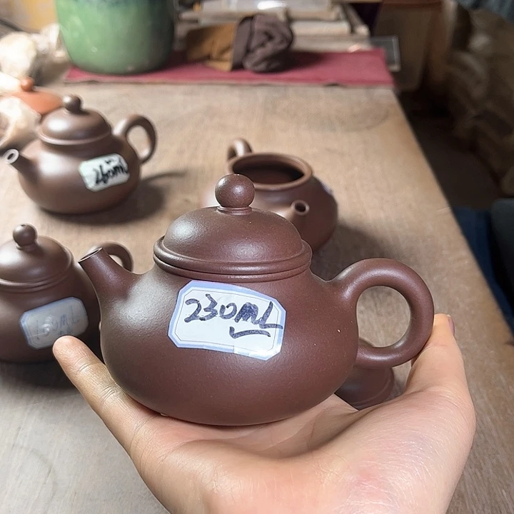 紫泥茶壶黄龙山原矿紫泥半手工