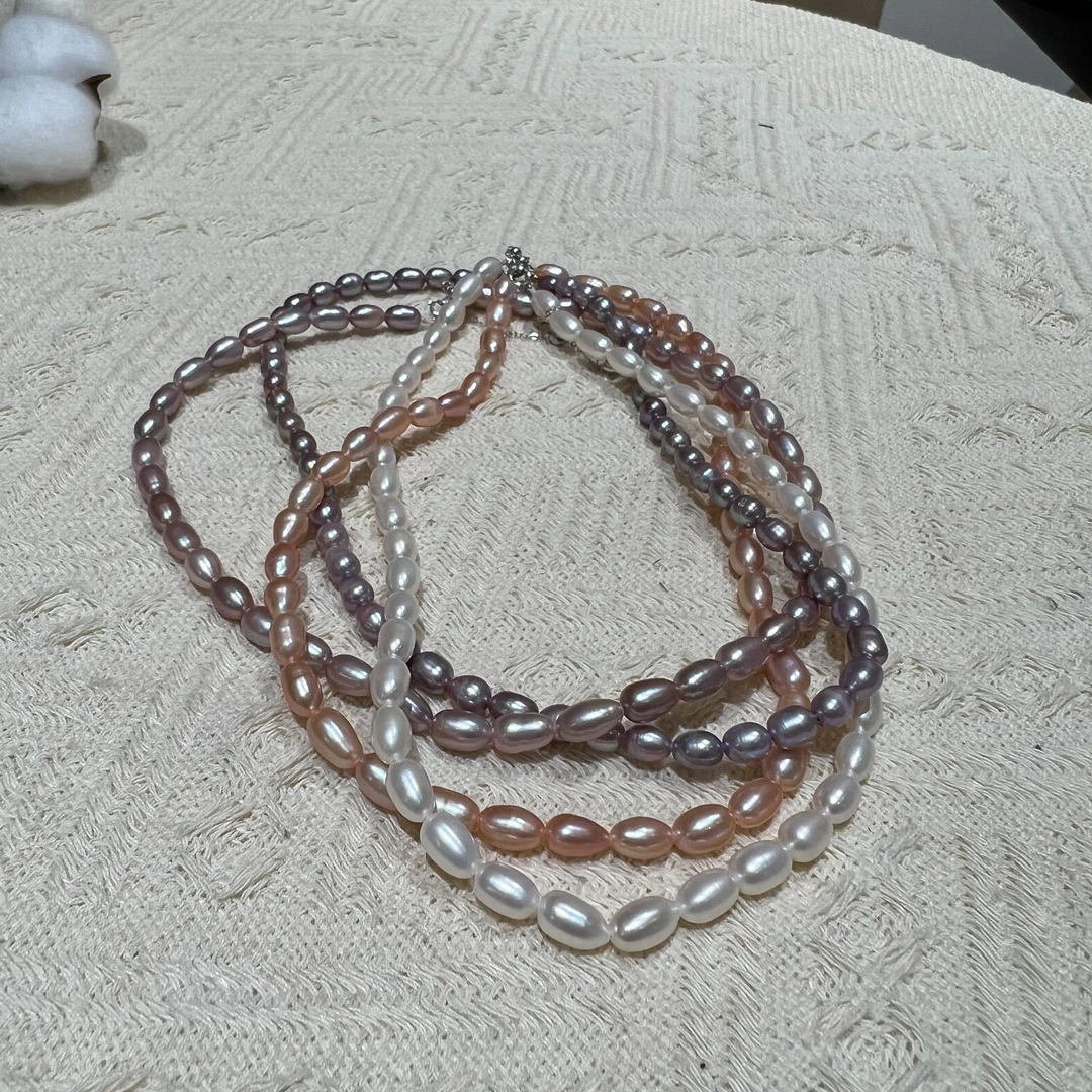 非金属仿珍珠项链 时尚气质经典轻奢珍珠项链  4.5mm-5mm