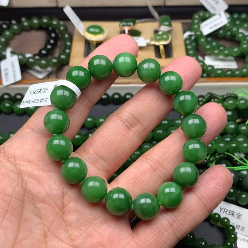 【闪购商品】未镶嵌手链和田玉（碧玉）12