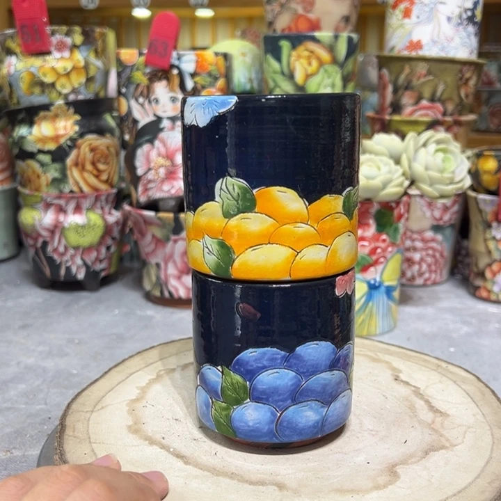 景德镇红陶精品手绘陶瓷