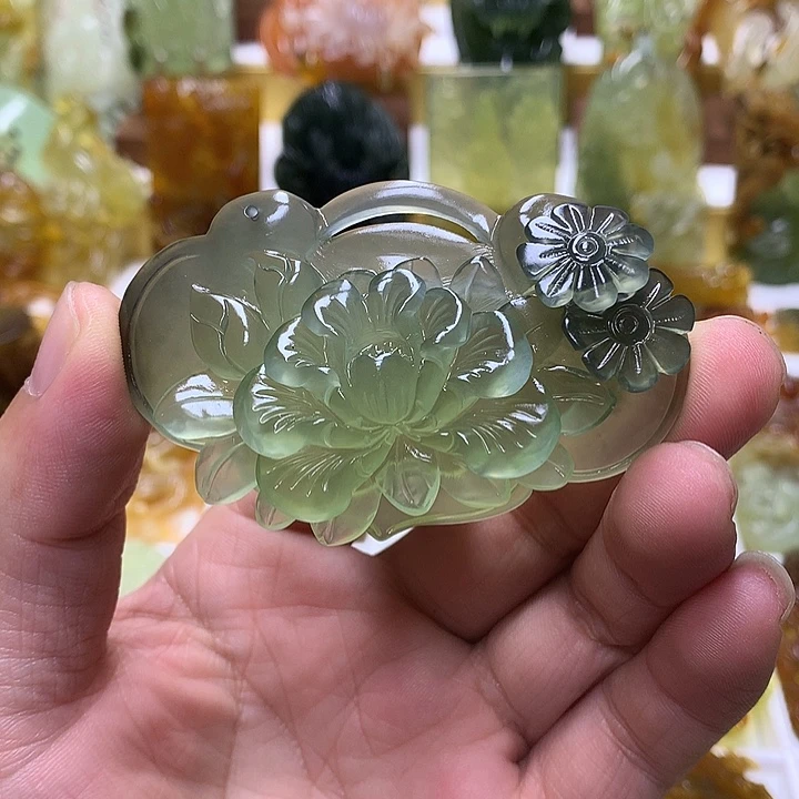 蛇纹石玉未镶嵌珠宝半成品