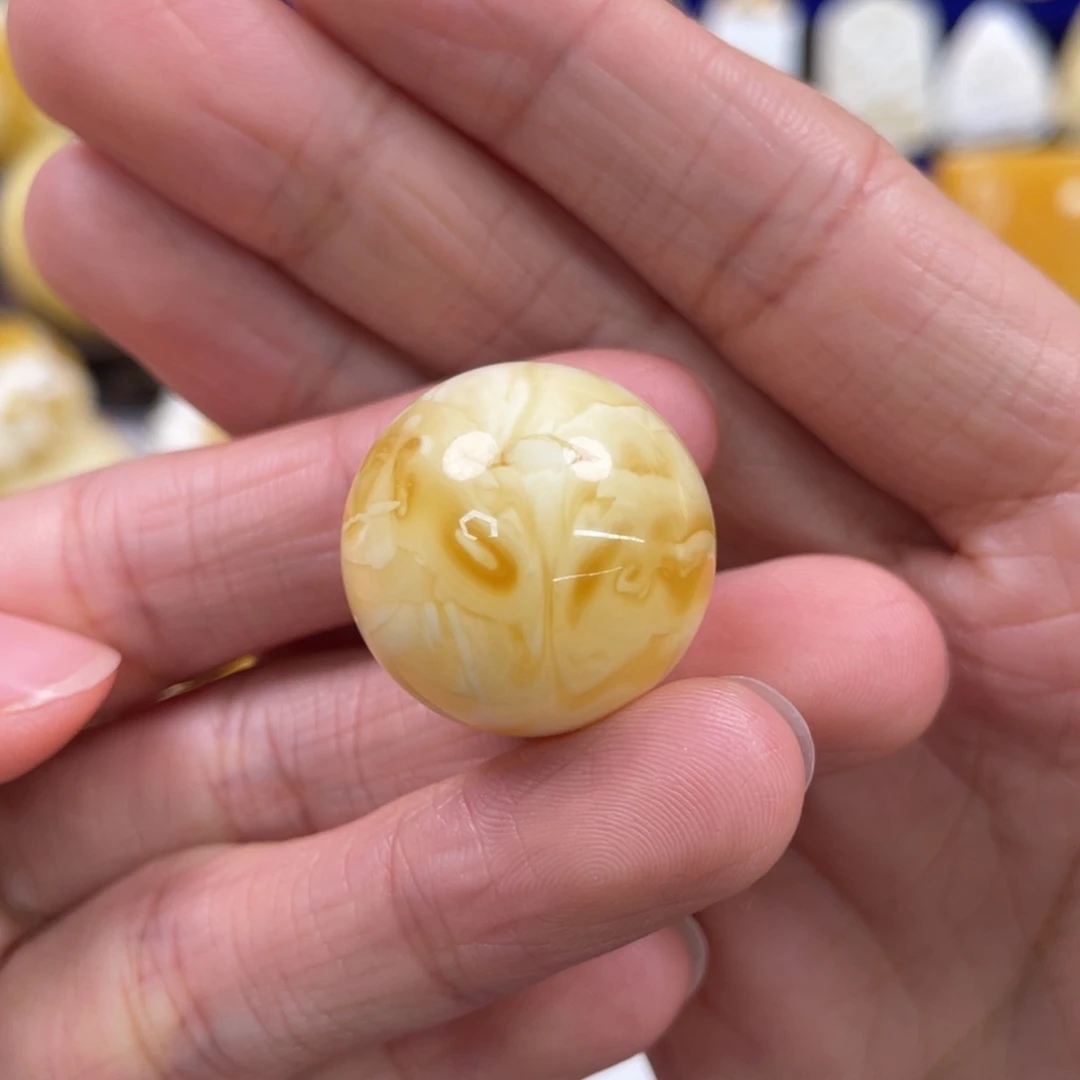 蜜蜡裸石未镶嵌琥珀蜜蜡珠子卡22.3mm
