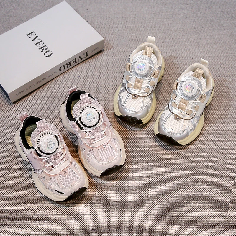 2025年秋季新款韩版鞋老爹鞋时尚潮牌运动鞋男女童百搭跑步鞋