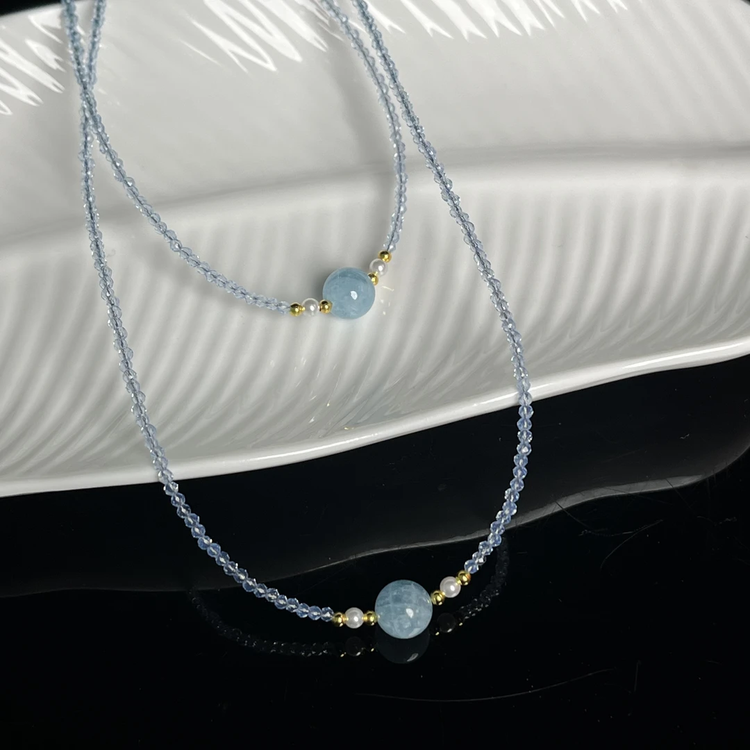 原创设计海蓝宝项链YC152多样性发其一