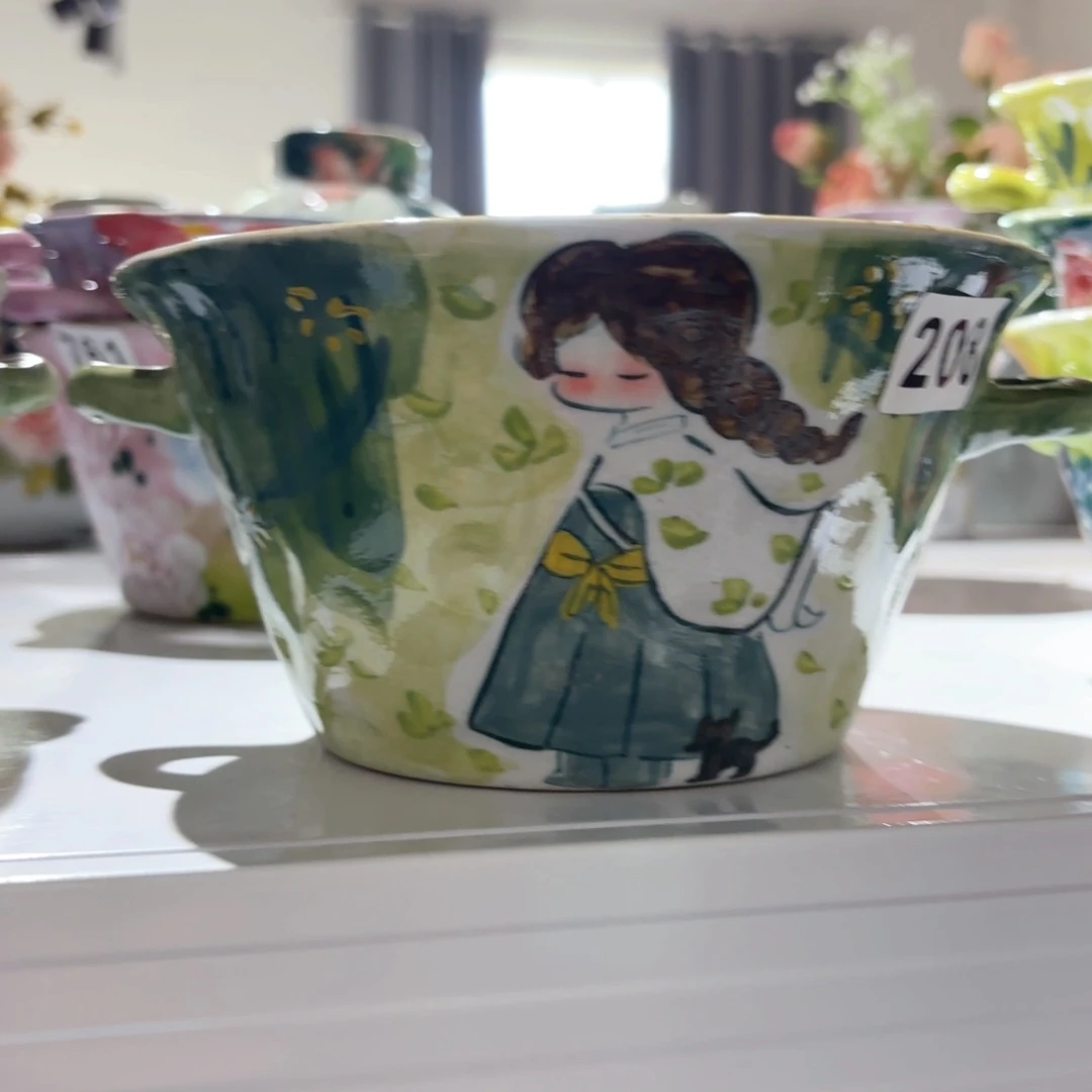 景德镇手绘高温釉下彩陶瓷茶具