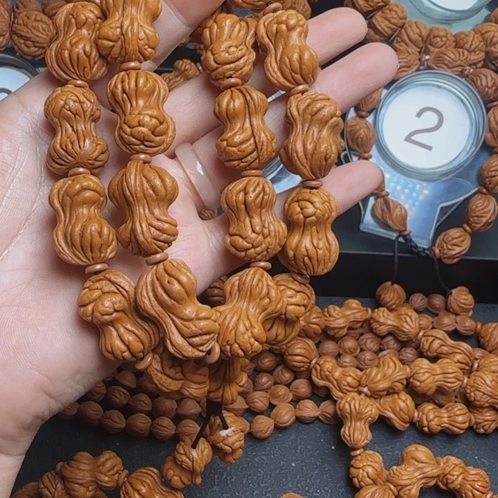 吉***意桃核手串龙纹桃核