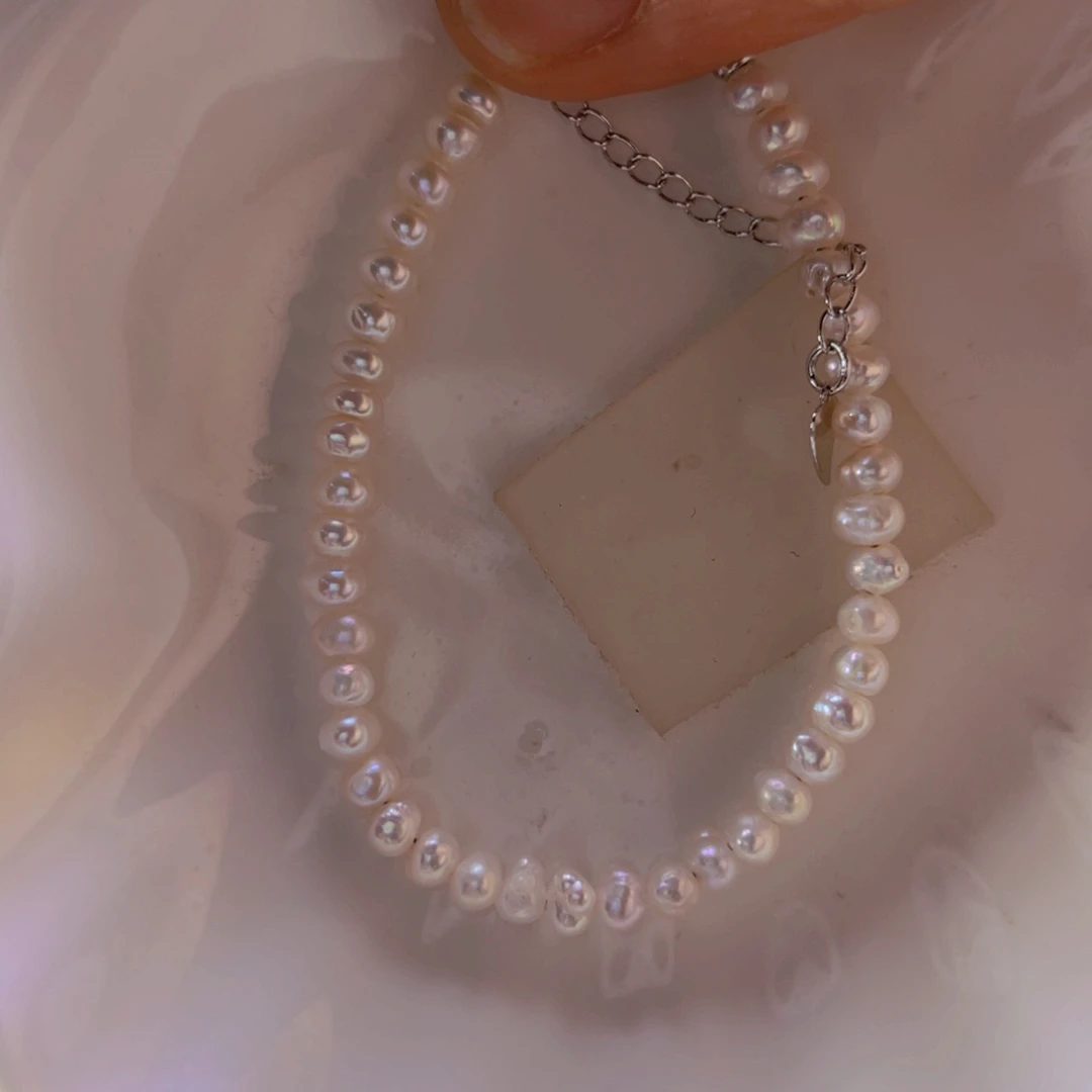 淡水珍珠手链合金