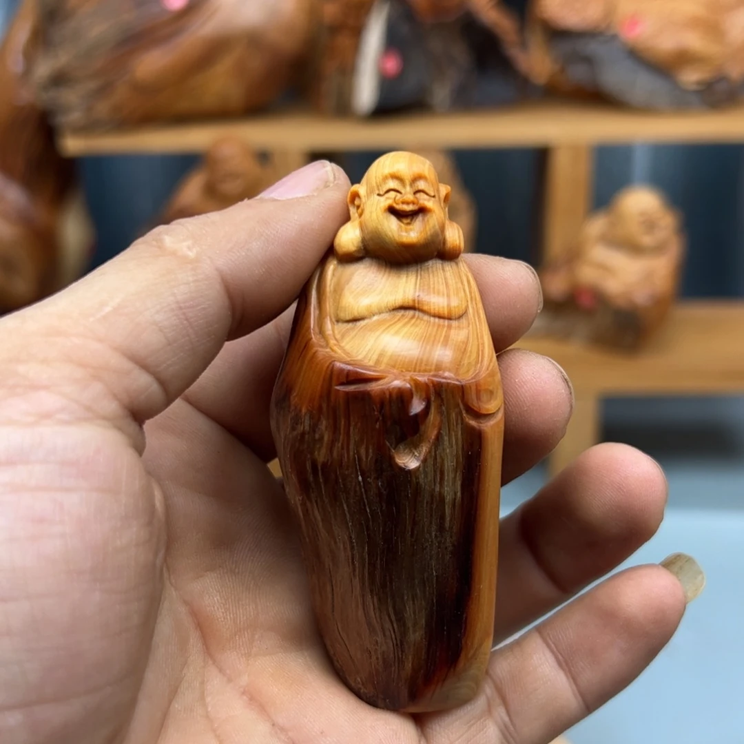 崇***洲木崖柏木摆件手把件