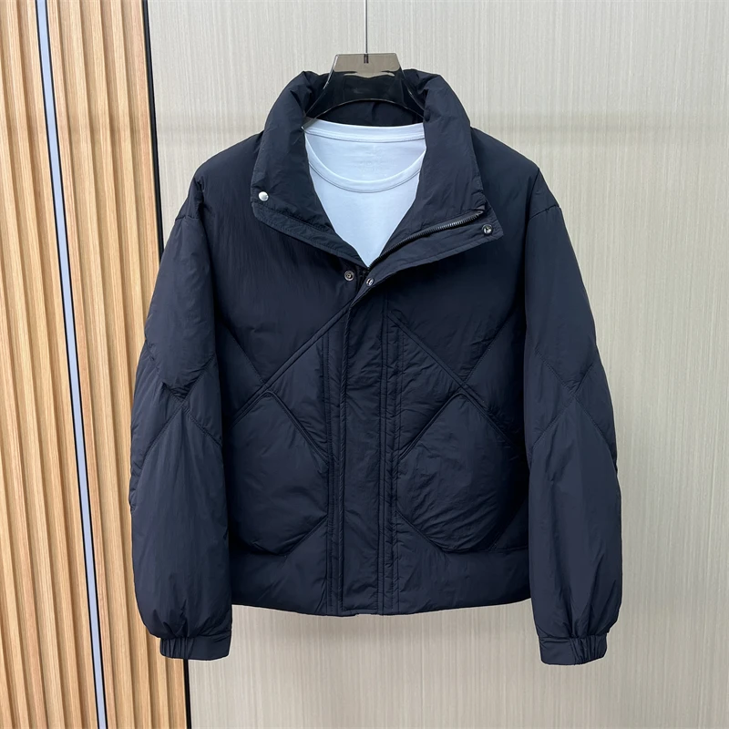 高品质新款立领保暖男冬季休闲百搭短款帅气潮流高档羽绒外套