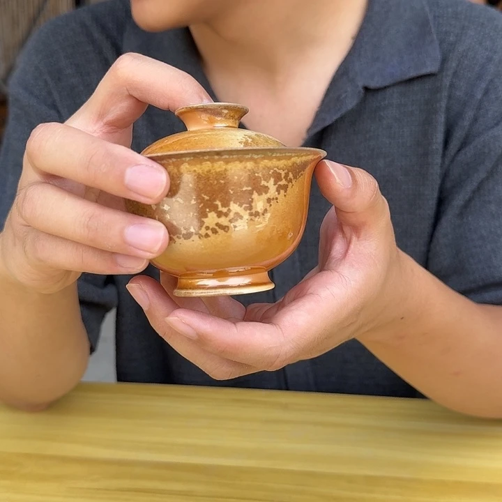 厚山柴烧盖碗120ml