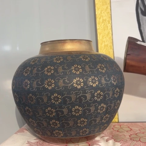蜜安罐瓷香炉锡茶则