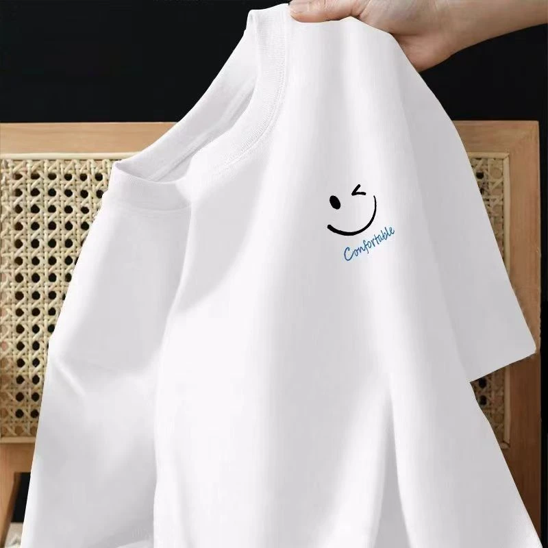 纯棉短袖T恤 自产自销 圆领纯色夏季情侣休闲简约半袖百搭