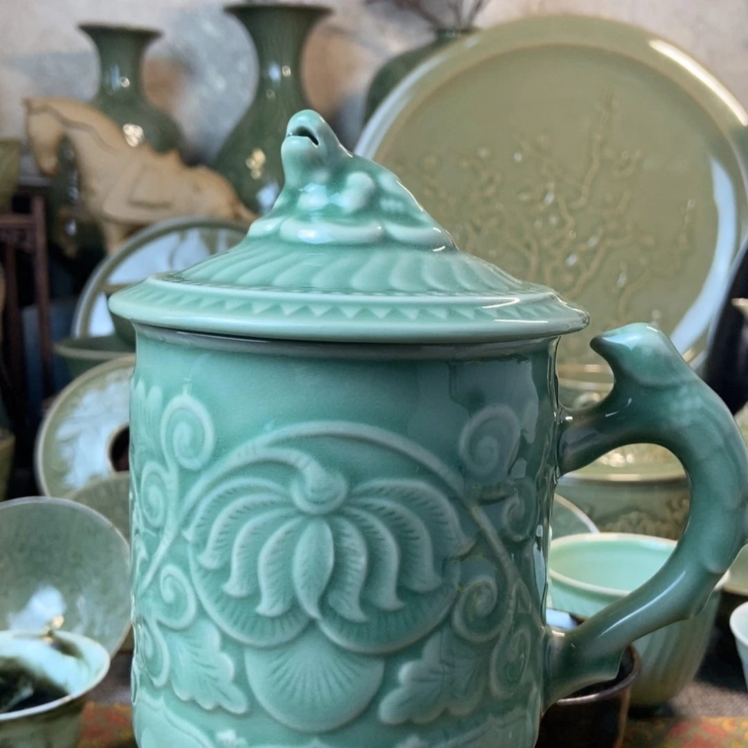 耀州窑微瑕福利三王办公杯