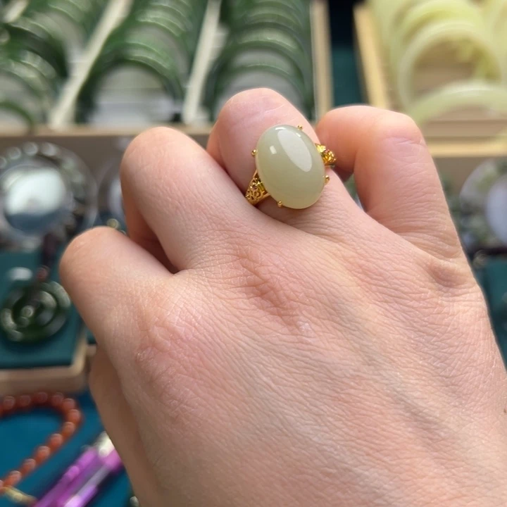 和田玉戒指未镶嵌6