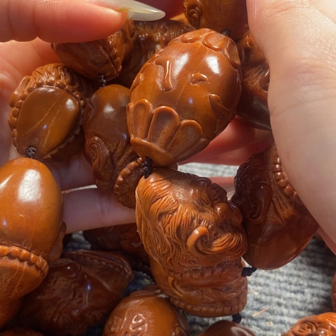 天***蝎橄榄核手串/手链脖挂十八罗汉