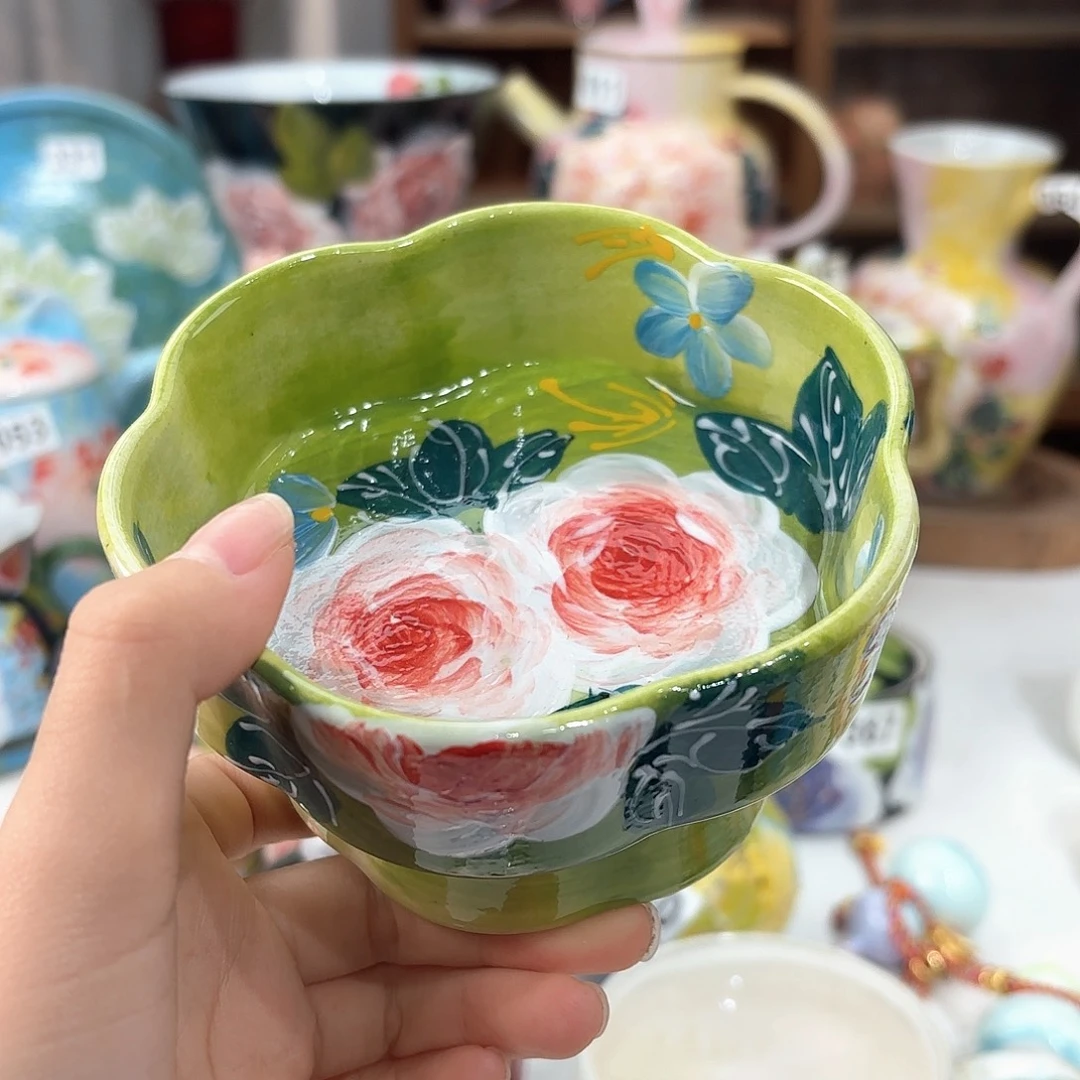 景德镇手绘高温釉下彩陶瓷茶具