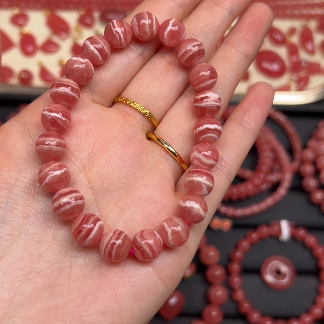 无铁合金叮*猫红纹石手串