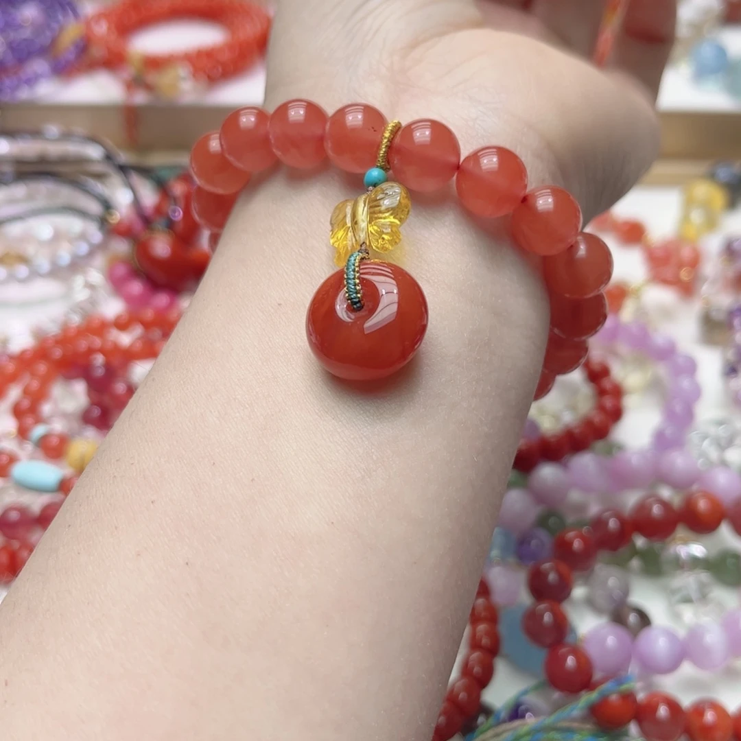 合金手串南红玛瑙南红手串（平安扣）