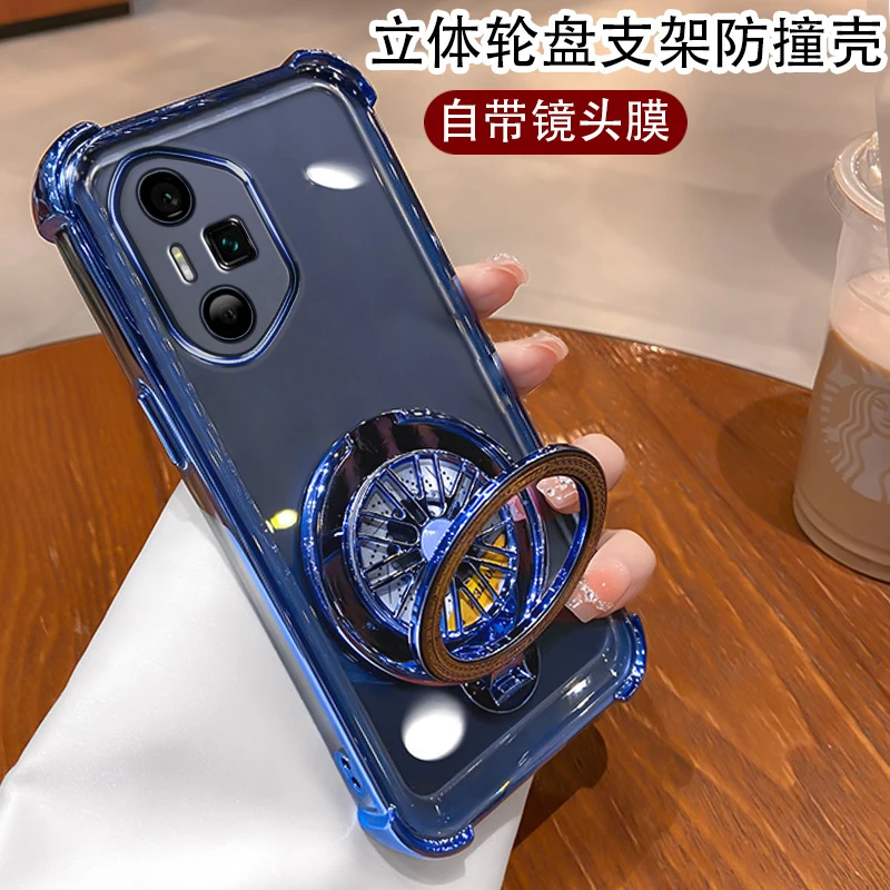 【首单优惠】适用荣耀300Ultra 新款磁吸旋转陀螺支架手机壳电镀