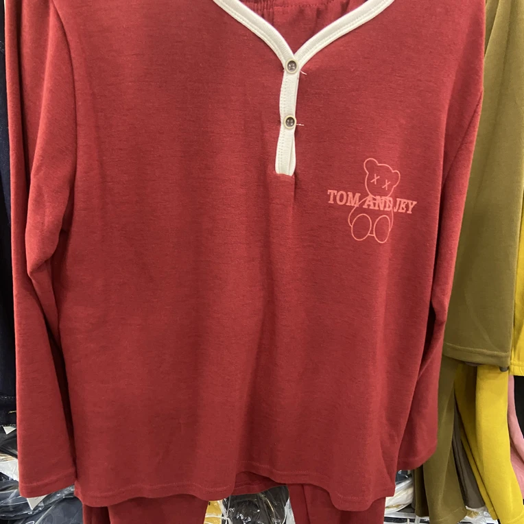 1821新款舒适时尚休闲小熊图案家居服