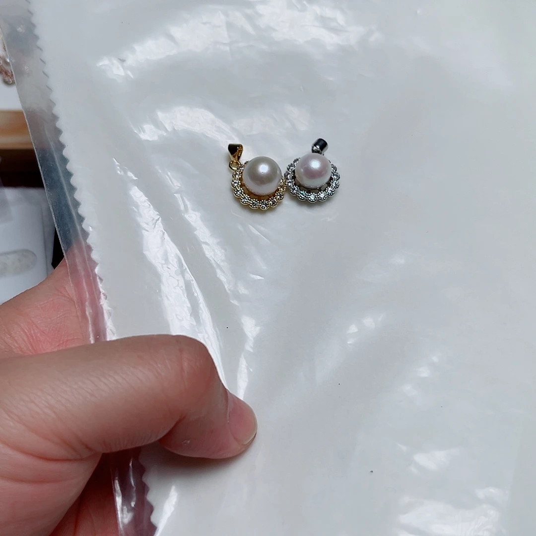 银S925镶嵌淡水珍珠耳饰