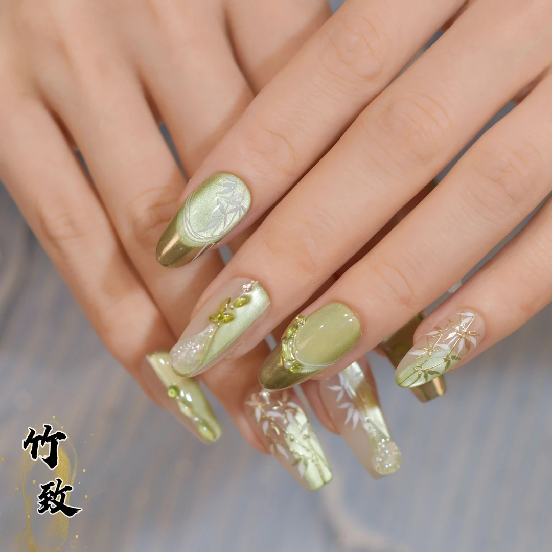 雕花手绘@【竹致】寇丝妮 纯手工穿戴式美甲