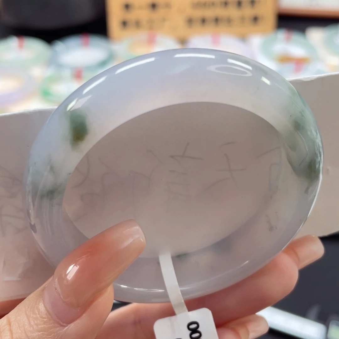 未镶嵌手镯翡翠51冰润误入藕花深处34号
