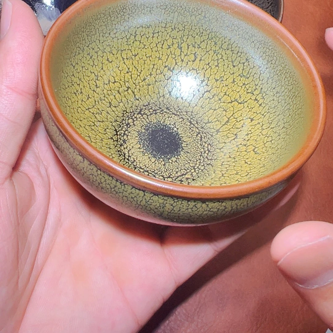 茶盏建窑建盏福利盏绿鹧鸪