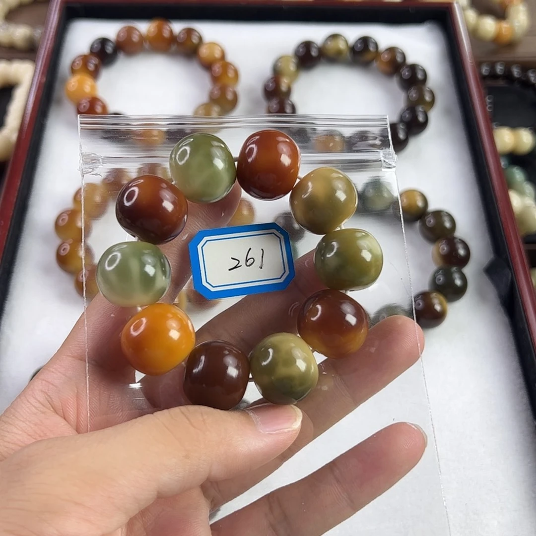 菩提根/象牙果手串白*妖编号261