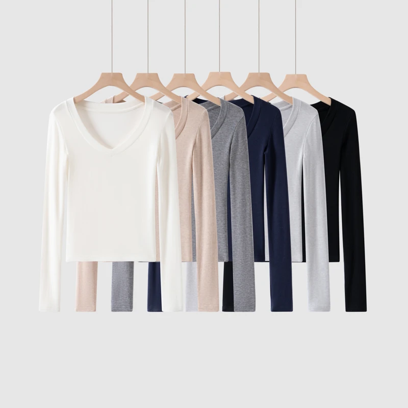 天丝羊毛“又瘦又有”韩女精髓多色必入天丝羊毛早秋纯欲收腰上衣