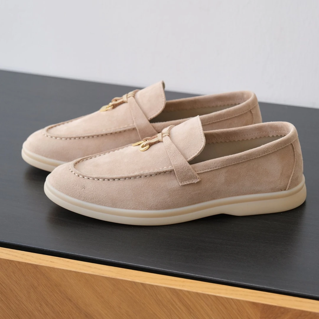 舒适时尚真皮女鞋经典百搭夏季透气软底潮流反绒lp乐福鞋MQ6029