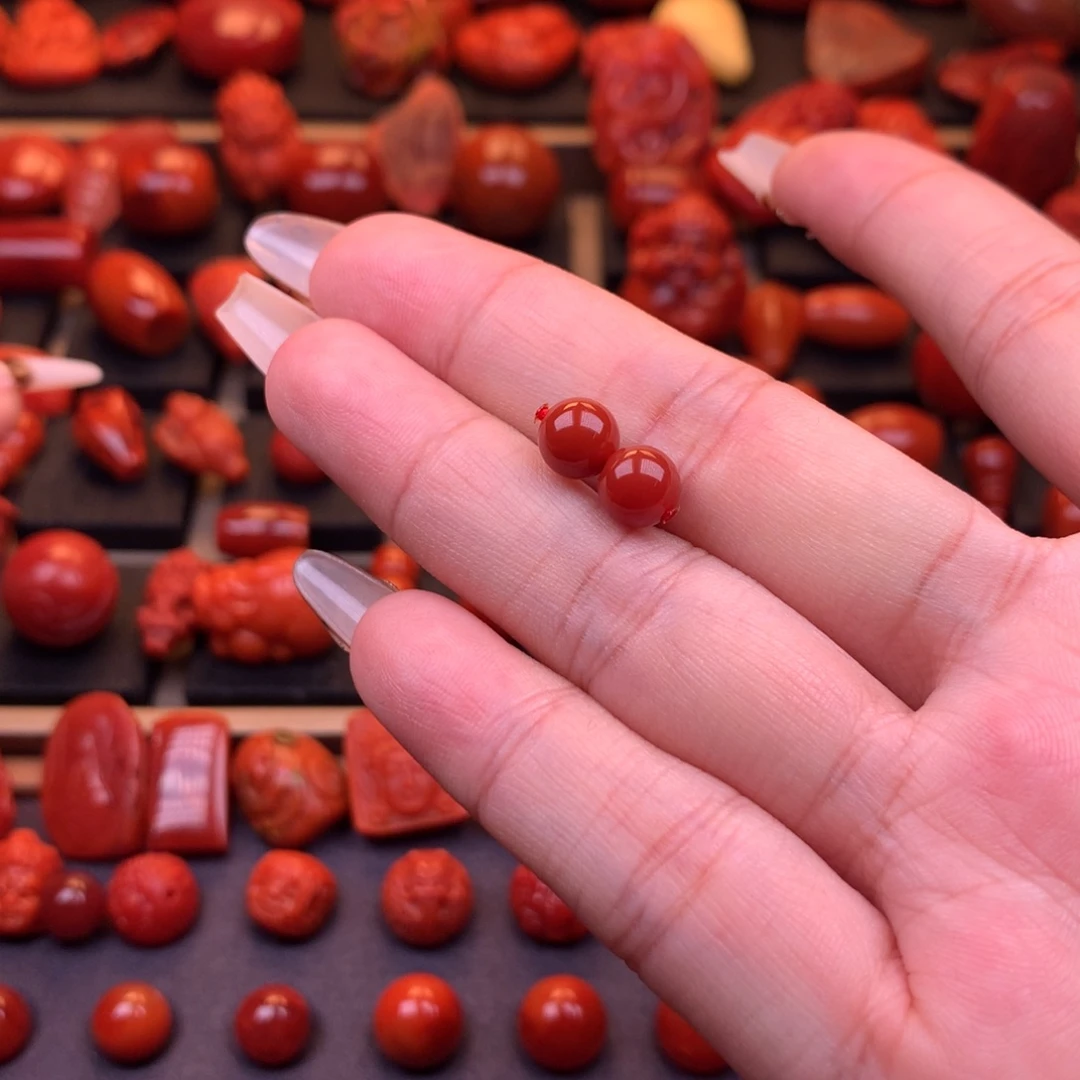 南红玛瑙未镶嵌精工货头高品莲花珠12.8mm