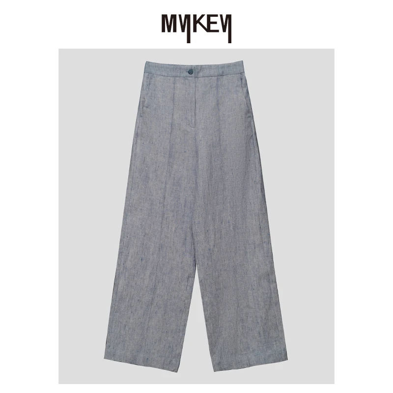 Mykey · 丨蓝调时刻系列丨100%亚麻直筒长裤丨MK5SSK404