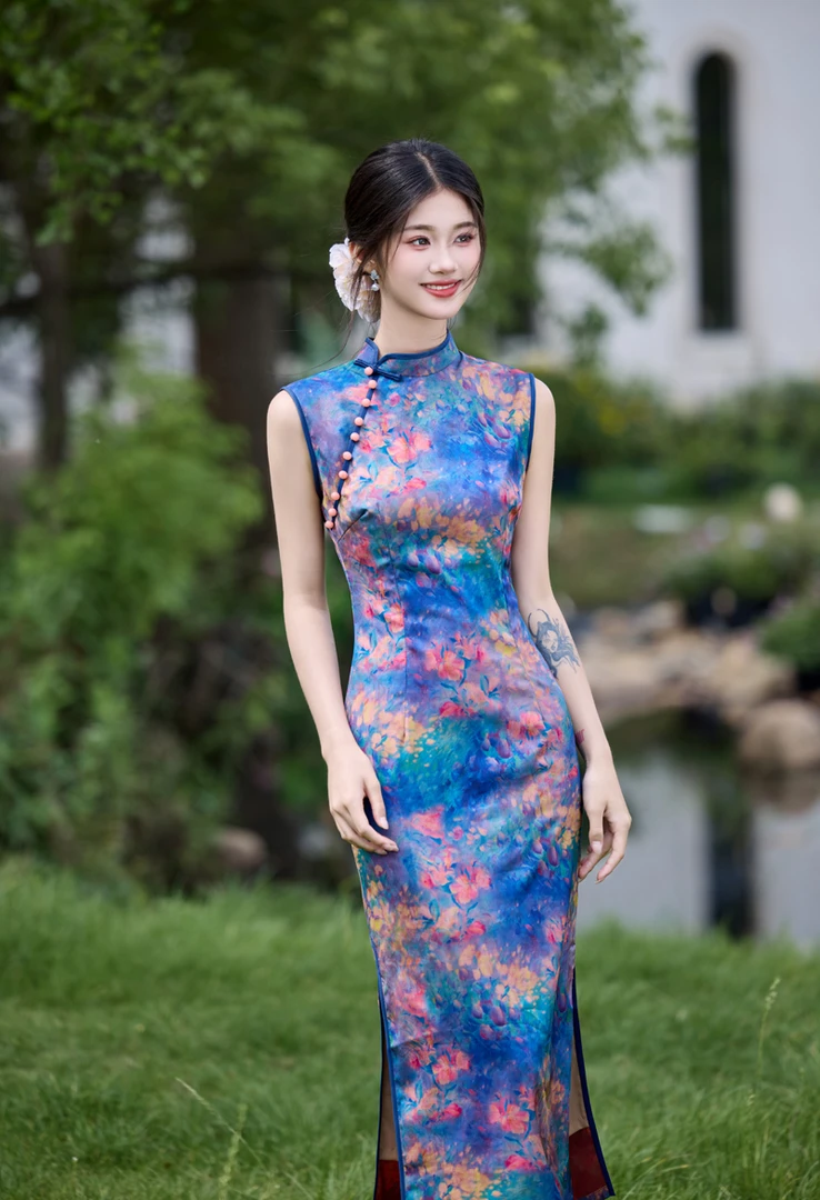 【小绿萝服饰】繁花 新中式无袖改良修身显瘦高级无袖优雅日常旗袍