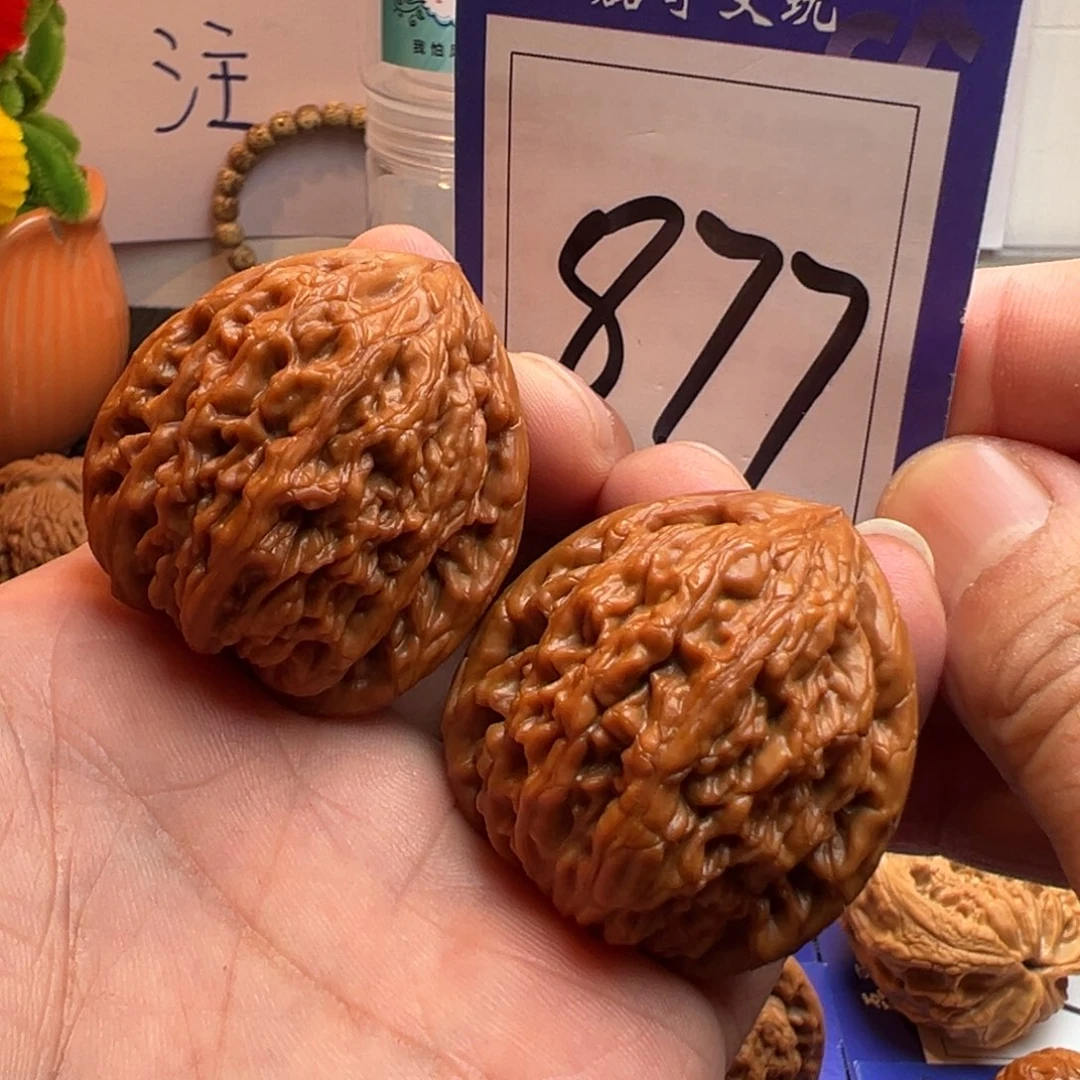 文玩核桃把件虎头王38.5尺寸877 号