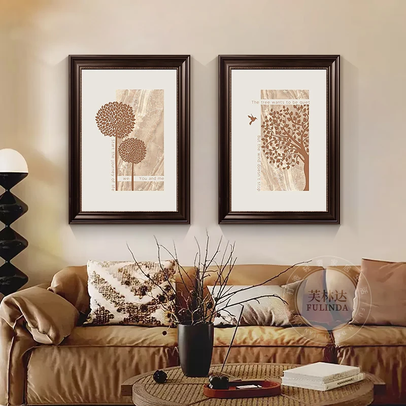 芙林达现代简约客厅玄关装饰画抽象复古高档餐厅沙发背景墙壁挂画