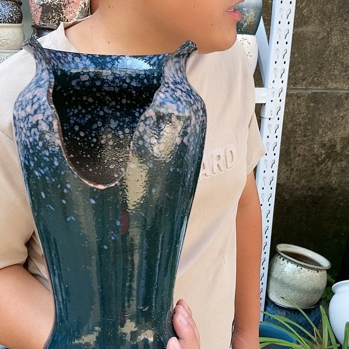 紫砂花盆口17高30瑕疵