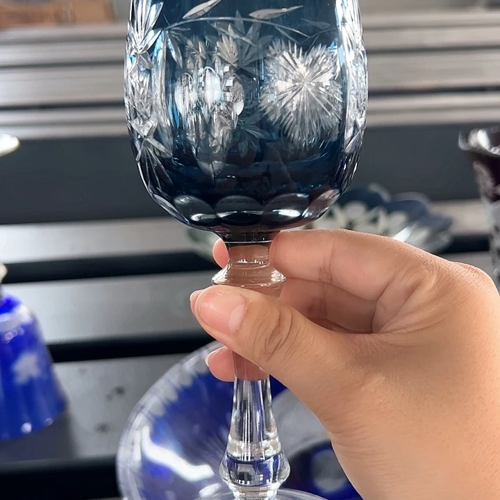 手柄款水晶玻璃高脚杯