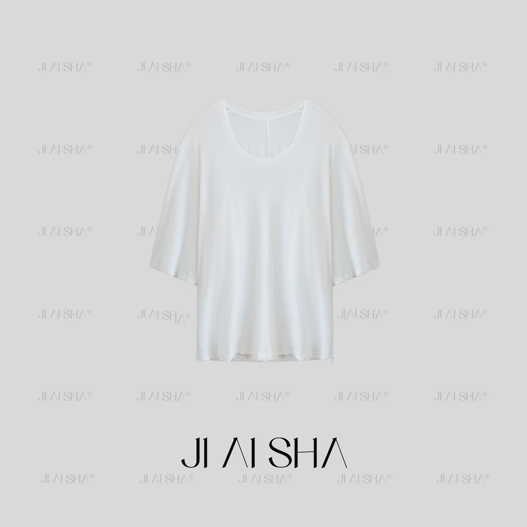 JAS  万万  Q弹软糯高知松弛显瘦时尚百搭短袖T恤JW252a40053n