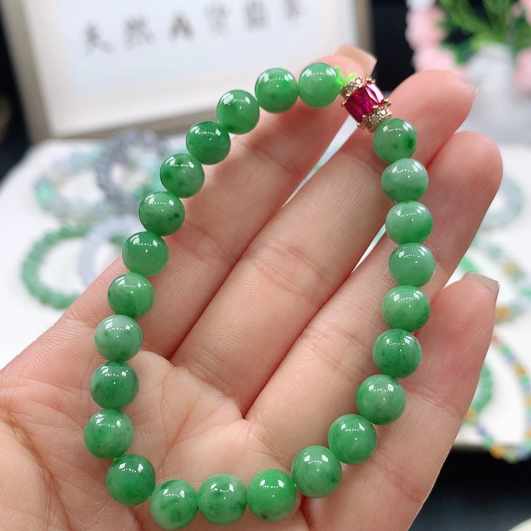 翡翠未镶嵌手链手链7.4mm