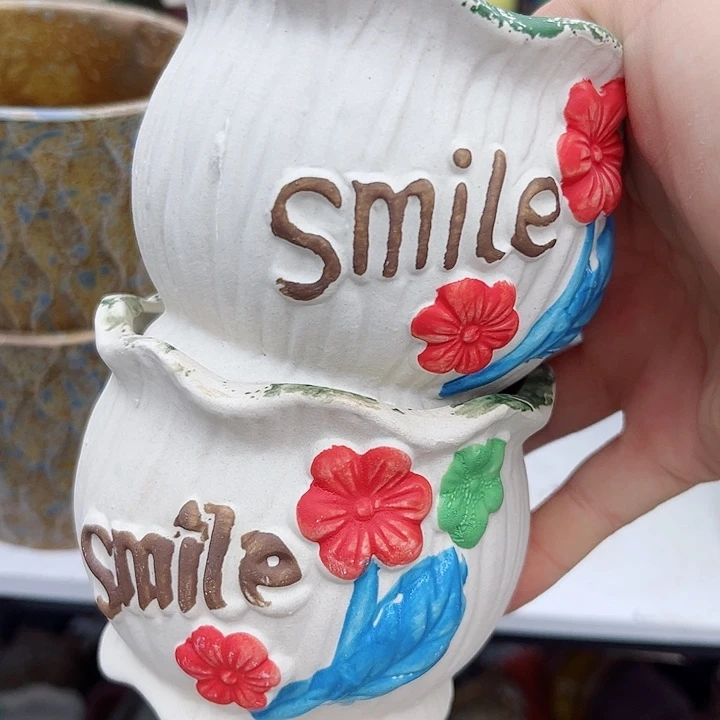 多肉绿植陶瓷花盆9.9包邮，有孔