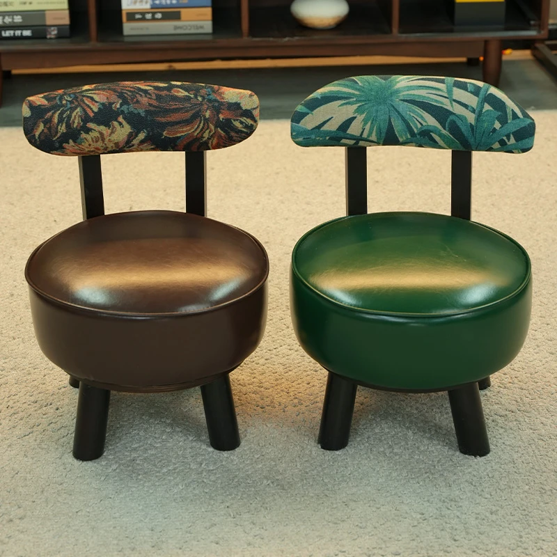 家用靠背转椅双杆花布单人沙发椅客厅家用主卧必备家具简约小矮凳