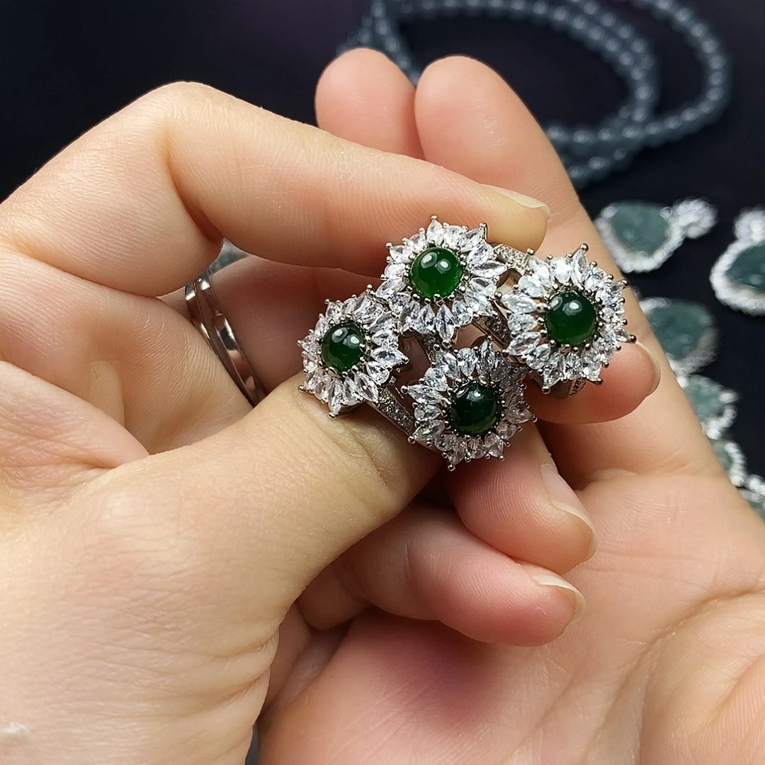 翡翠戒指未镶嵌7234戒指发其一