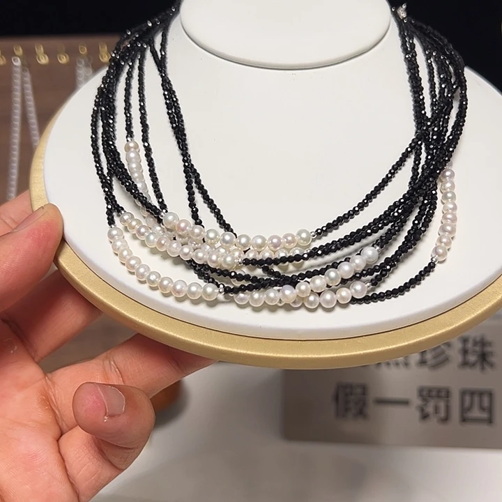 颈饰钛钢淡水珍珠