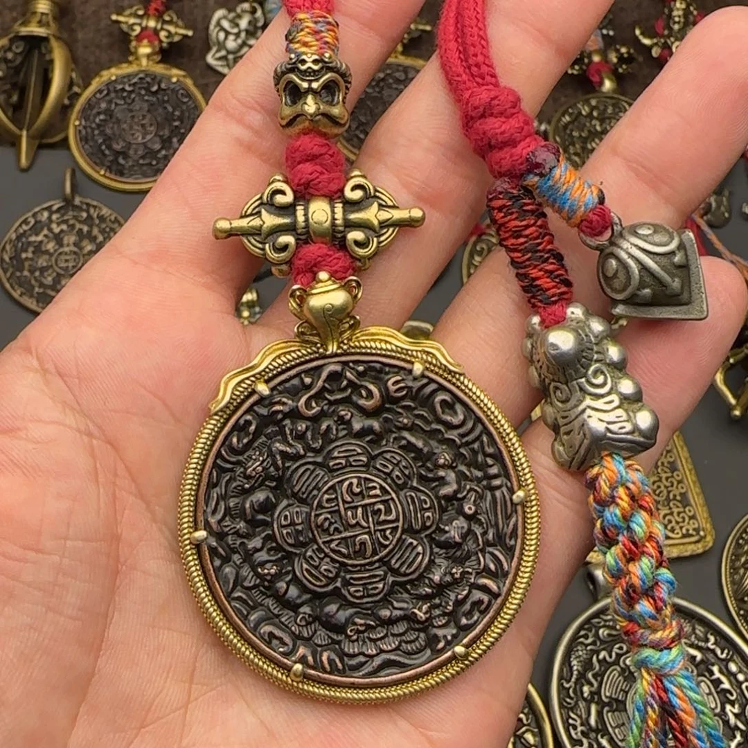 老铜九宫牌吊坠喜欢的来