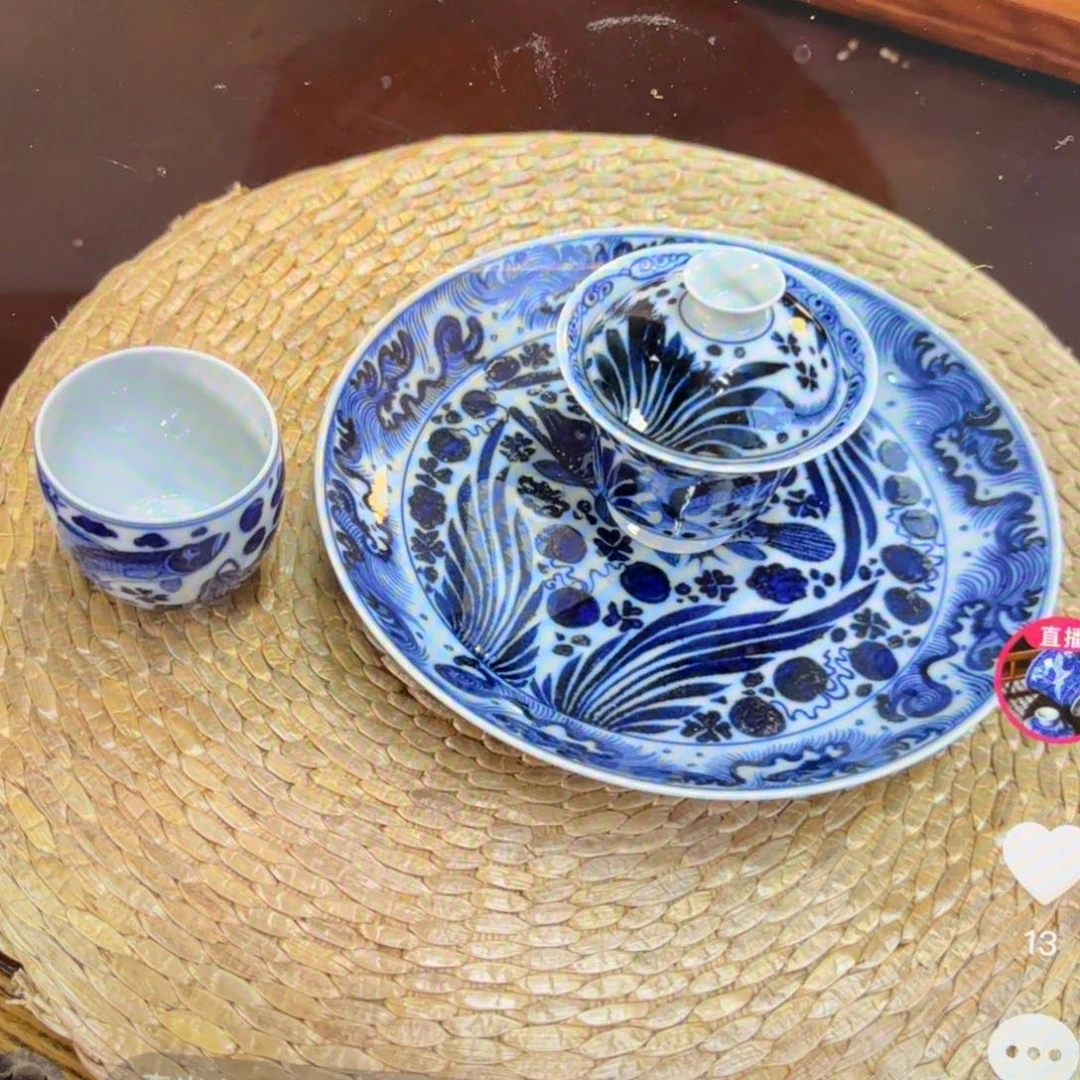 木*杨盖世风华鱼藻纹杯