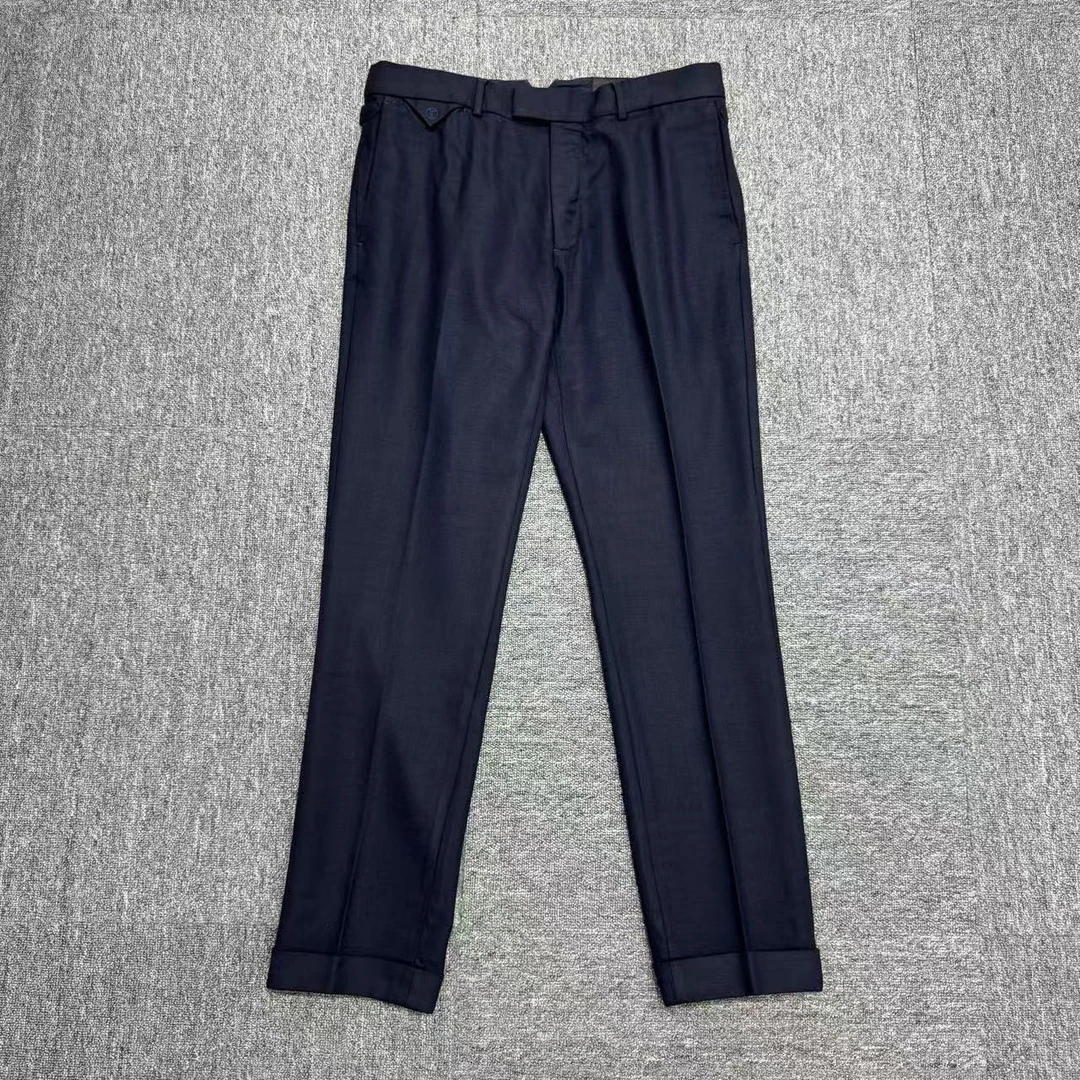 99新 LouisVuitton/路易威登  藏蓝色羊毛休闲裤/40码/编码11121